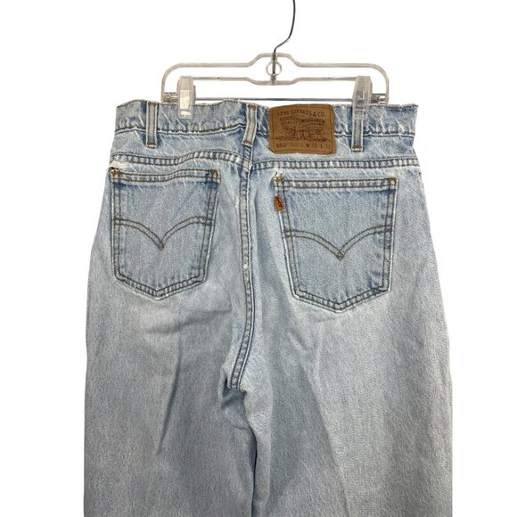 Vintage 1995 Levi’s 550 Relaxed Fit Tapered Leg Jeans Light Wash W32 L36 - Picture 6 of 12